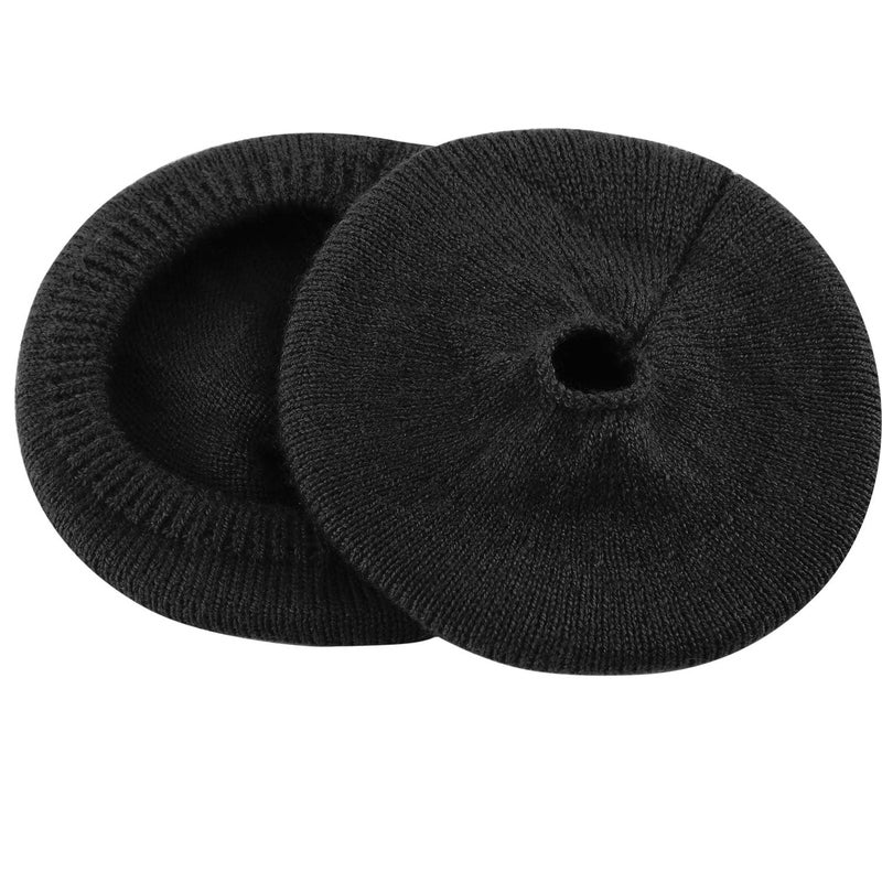 JARMOR Earpads Sweater Cover Protectors with Knit Fabric for Beats Solo 3/2, Solo HD/Mixr/EP Headphones and Other Headsets with 1.57-3.14 Inch Ear Cushions [ 2 Pairs ] (Black) - Image 2